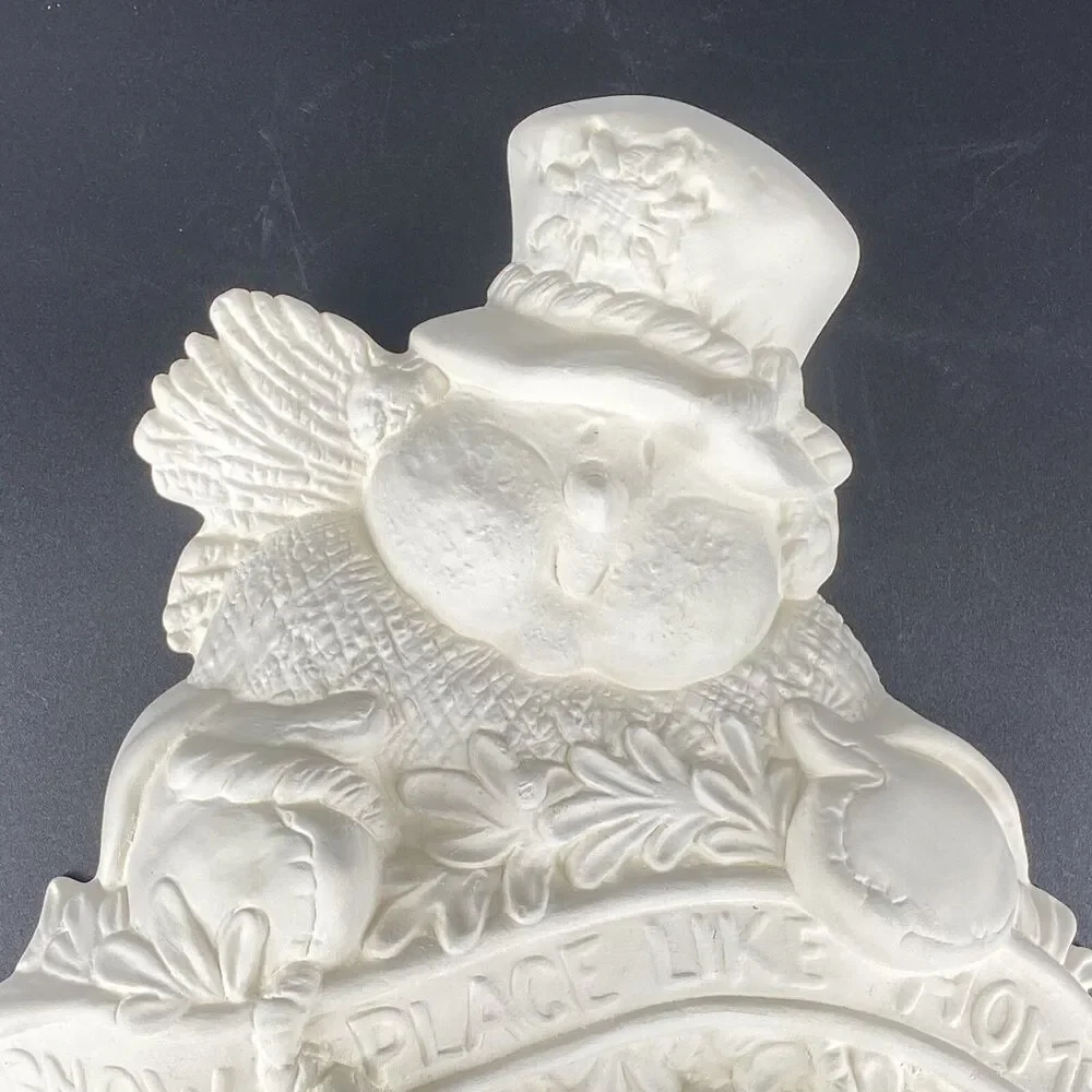 Ready to Paint Ceramic Bisque Snowman Plaque 10” Snow Place Like Home Christmas